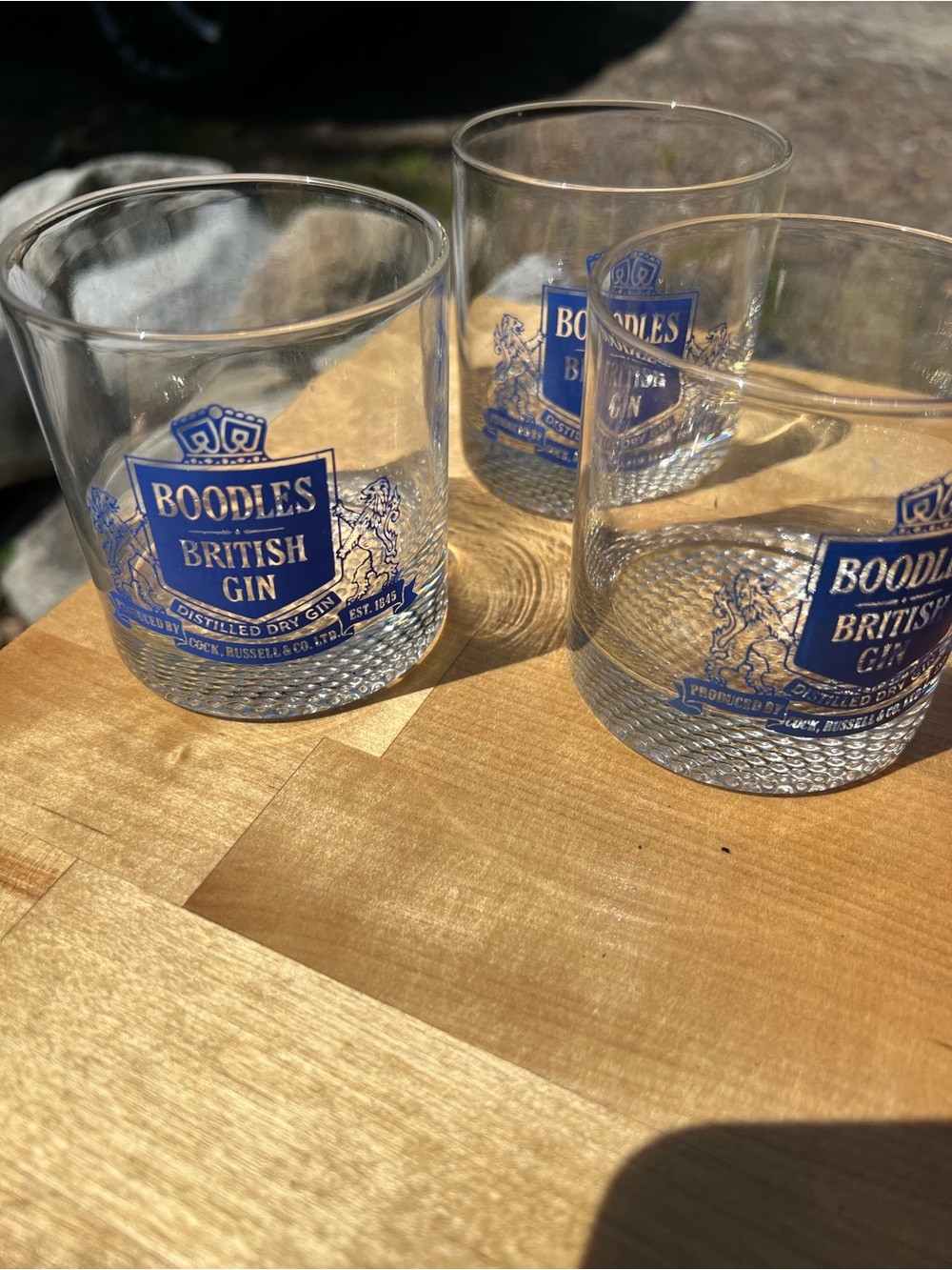 Vintage Boodles British Gin Glasses